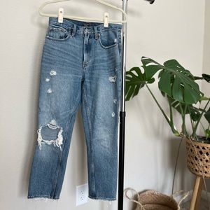 Abercrombie & Fitch Ripped High Rise Mom Jean